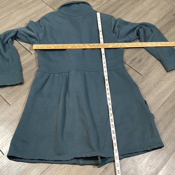 Prana Teal Blu/Green 100% cotton French Terry Long Sleeve Jacket size S - Picture 9 of 11